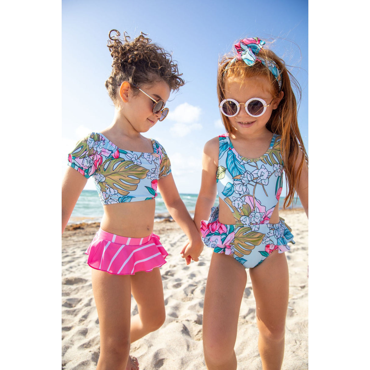 Silver Seaside Two Piece Swimsuit - HoneyBug