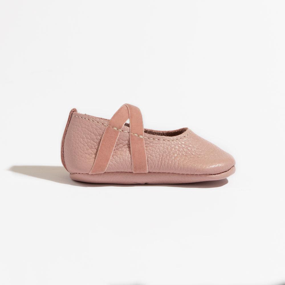 Blush Ballet Slipper Baby Shoe - HoneyBug