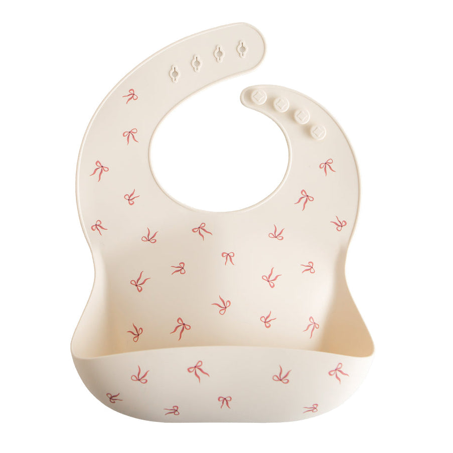 Silicone Baby Bib - Bows