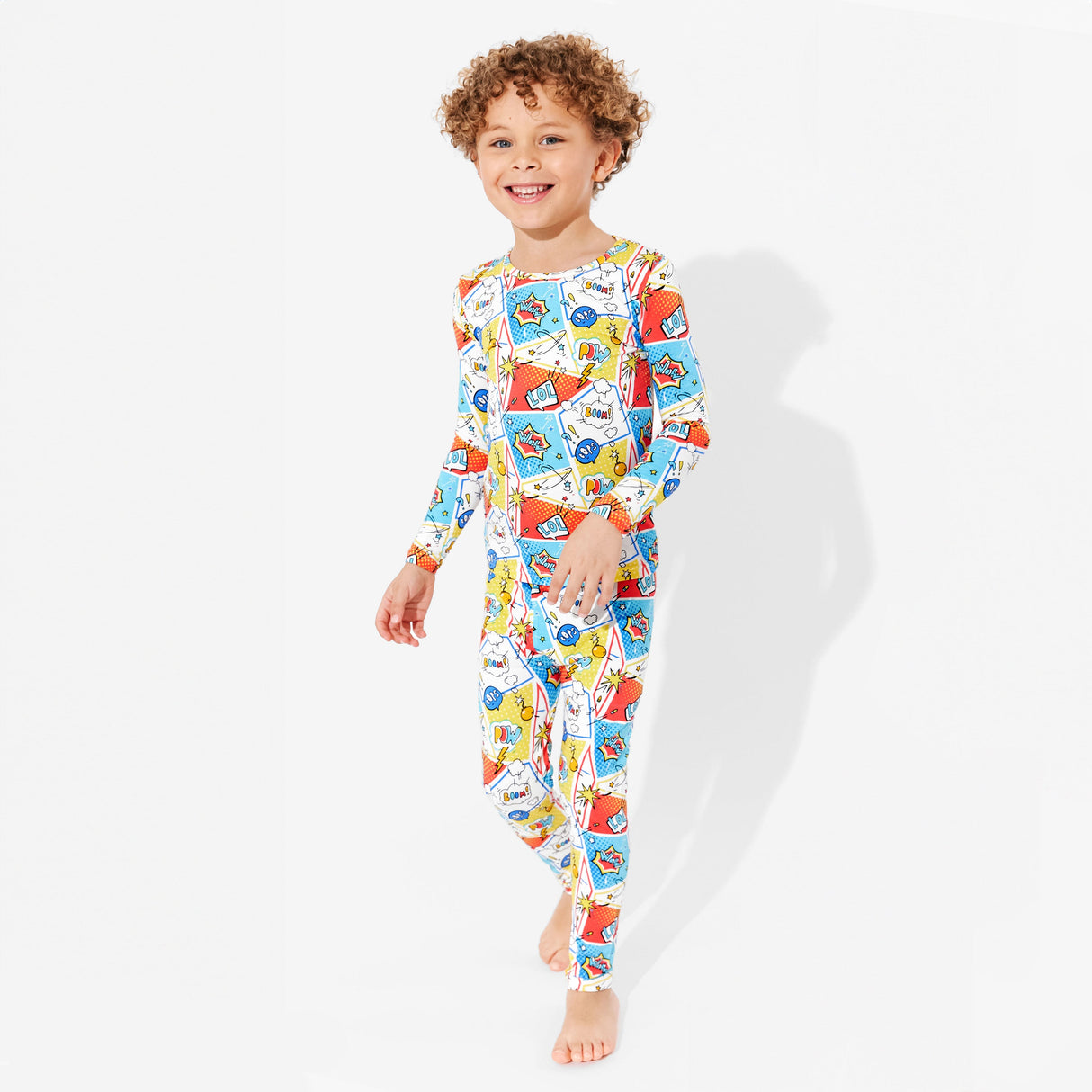 Comic Hero Bamboo Kids Pajamas - HoneyBug