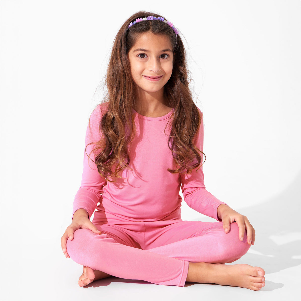 Bubblegum Pink Bamboo Kids Pajamas - HoneyBug