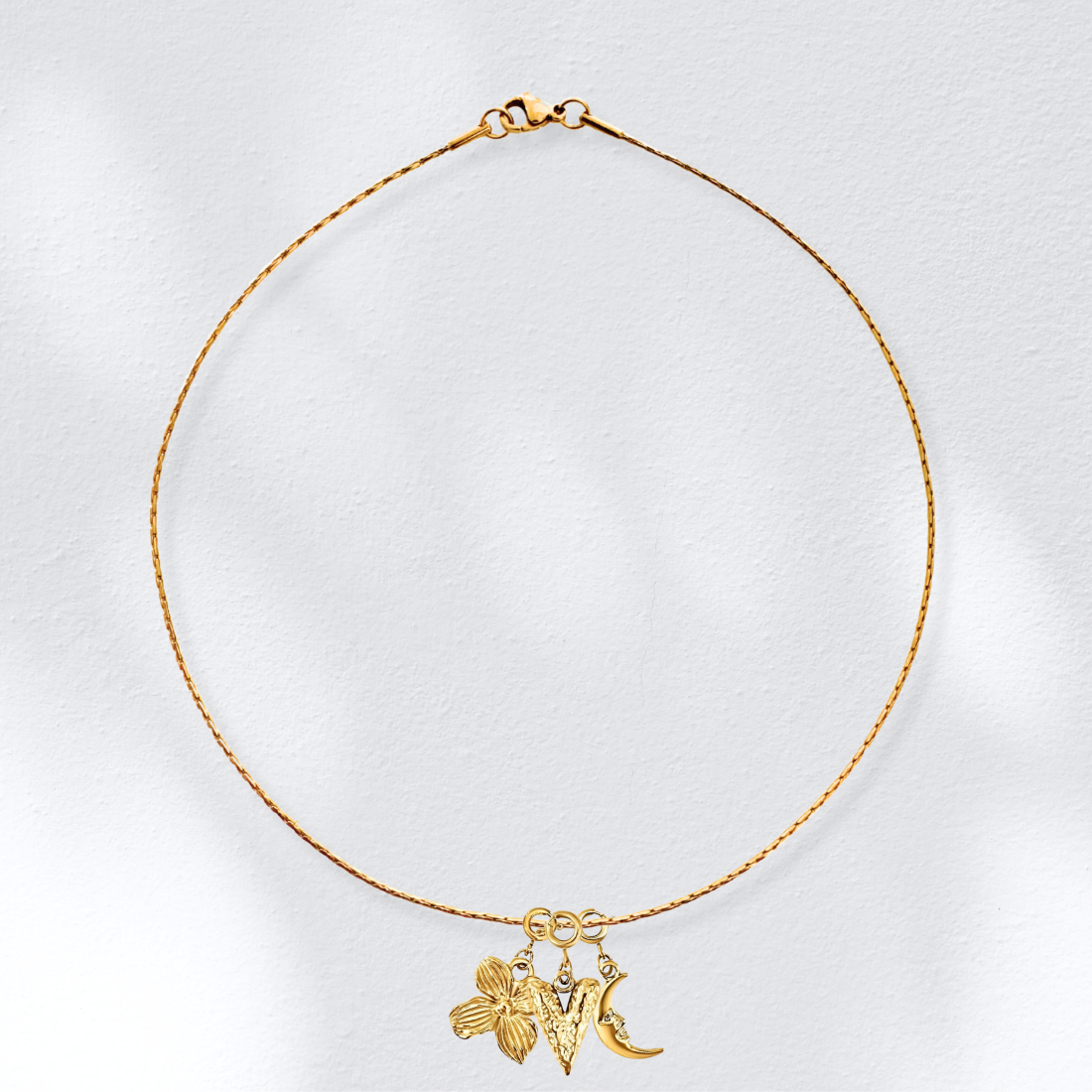 Esther Long Box Chain Choker Necklace - HoneyBug