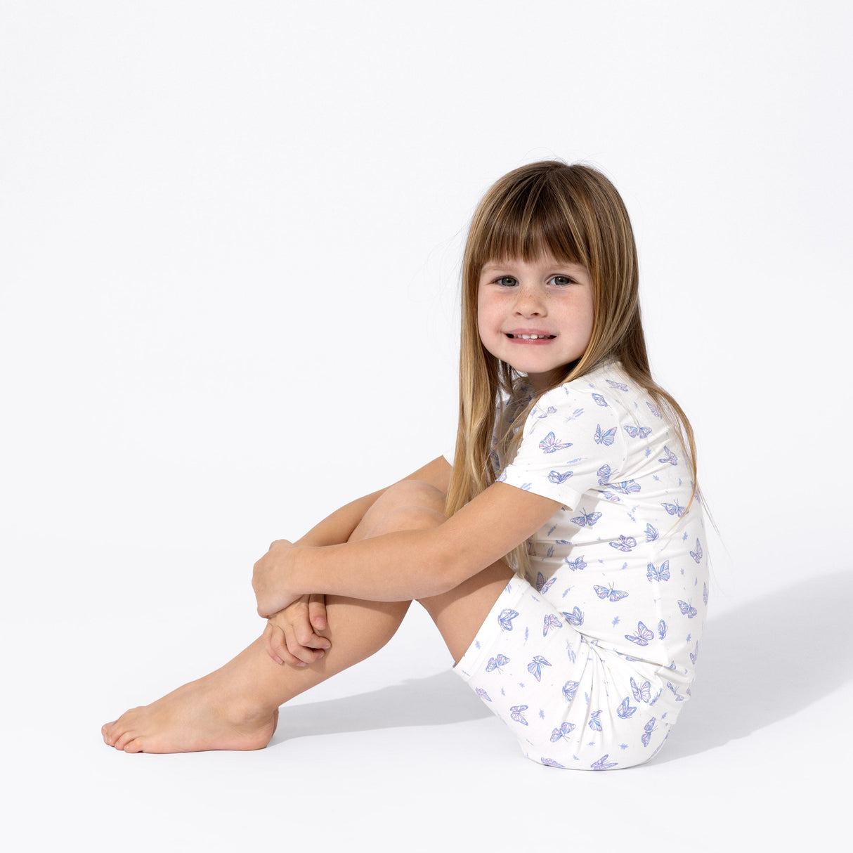 Butterfly Bamboo Kids Pajama Short Set - HoneyBug