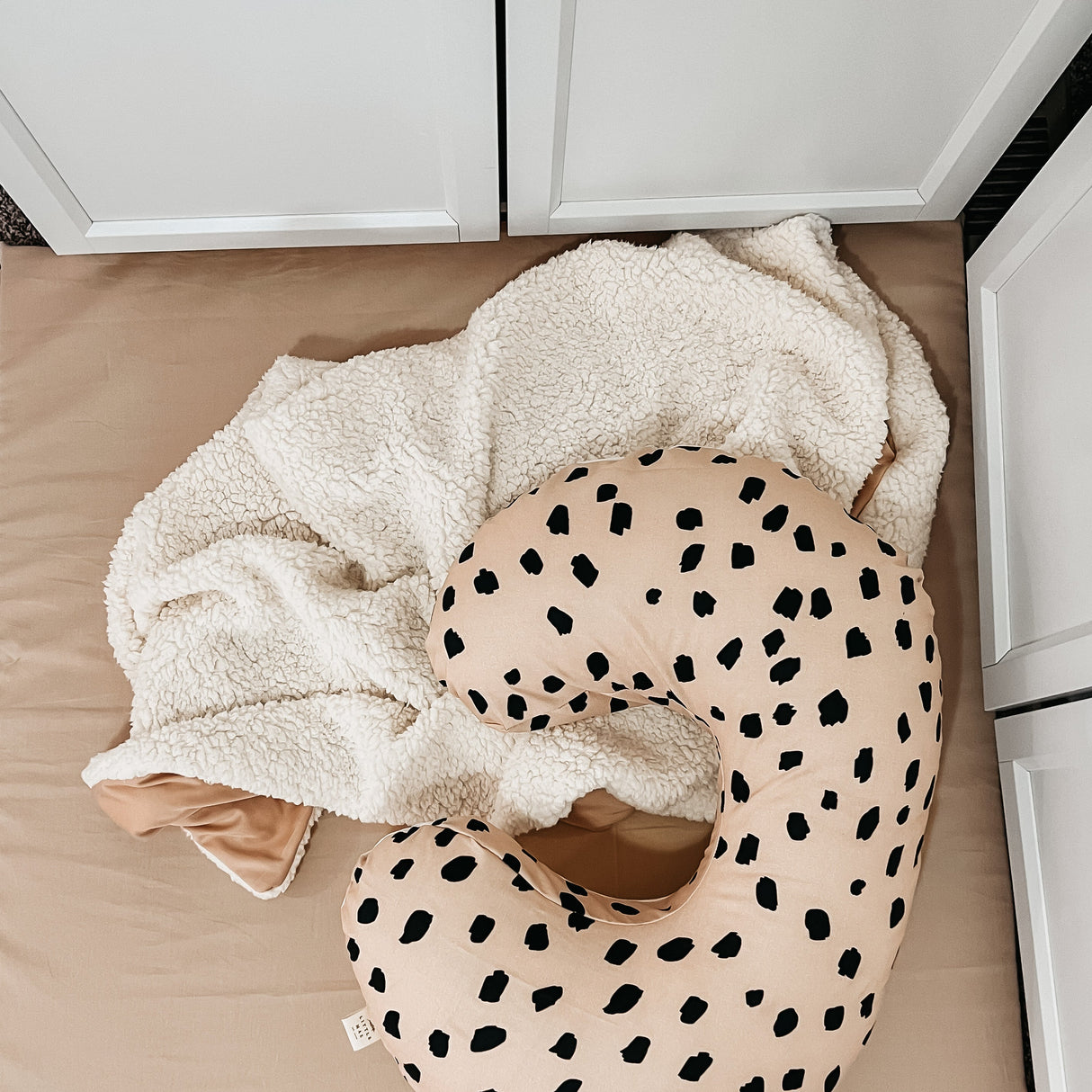 Beige Black Marks Sahara Nursing Pillow Cover