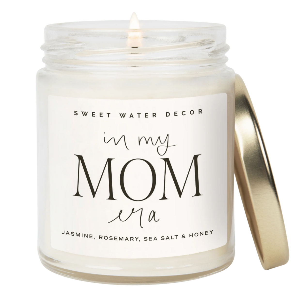 In My Mom Era Soy Candle - Clear Jar - 9 oz (Wildflowers and Salt) - HoneyBug