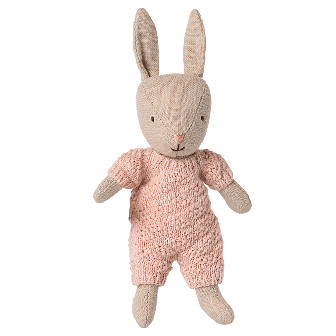 Rabbit, Micro - Sand - Rose Knitted Suit - HoneyBug