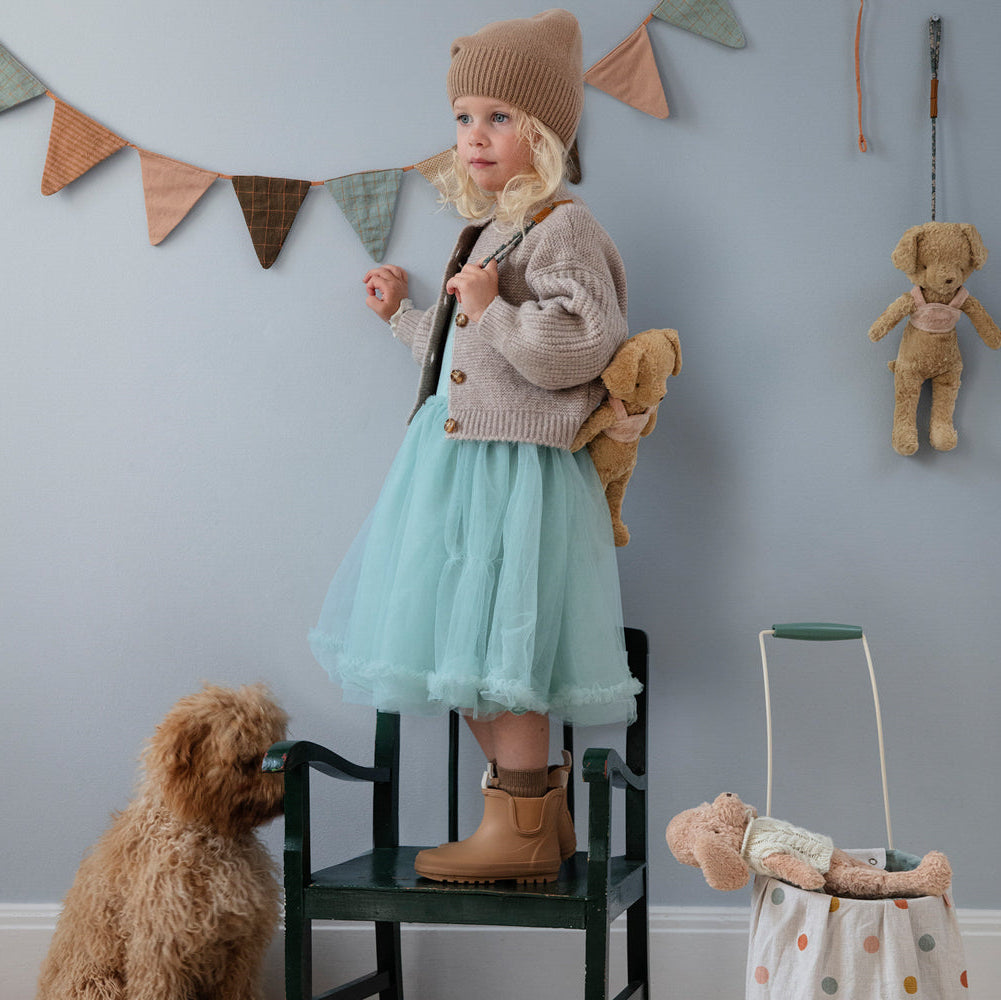 Poodle dog, Vintage plush - Dusty powder