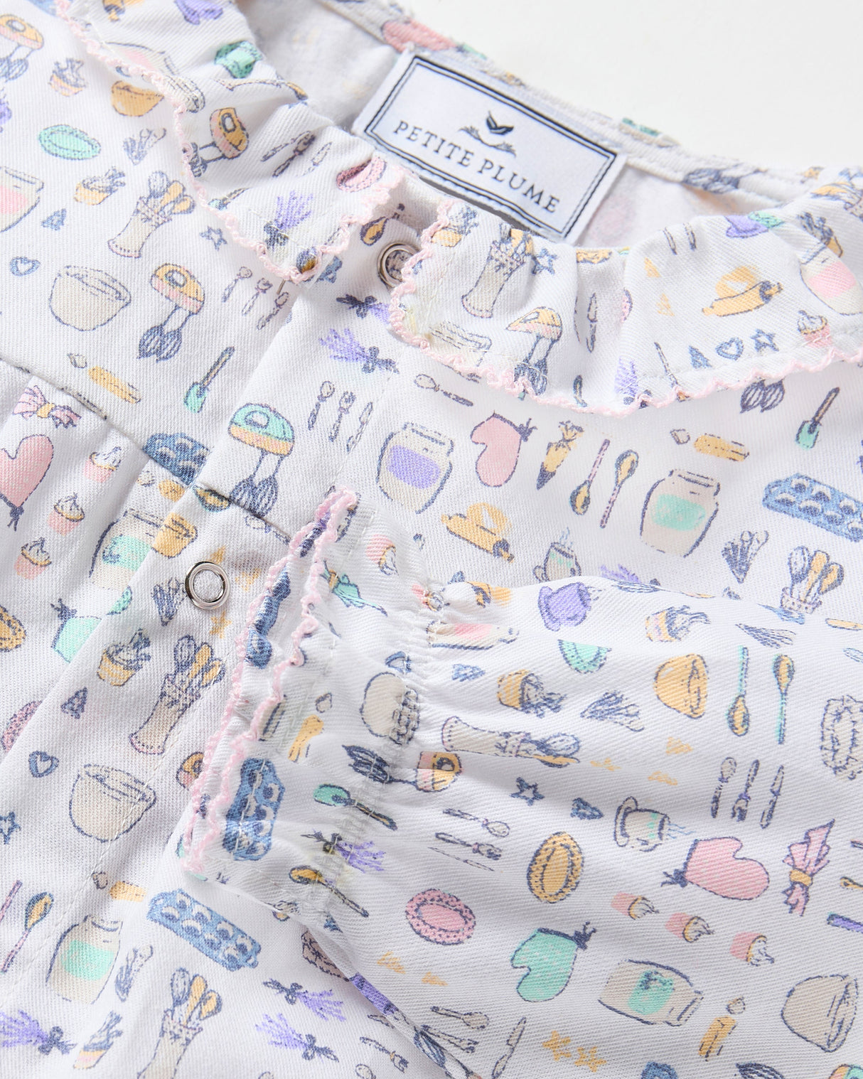 Baby's Twill Madeline Romper in Baking Spirits Bright - HoneyBug