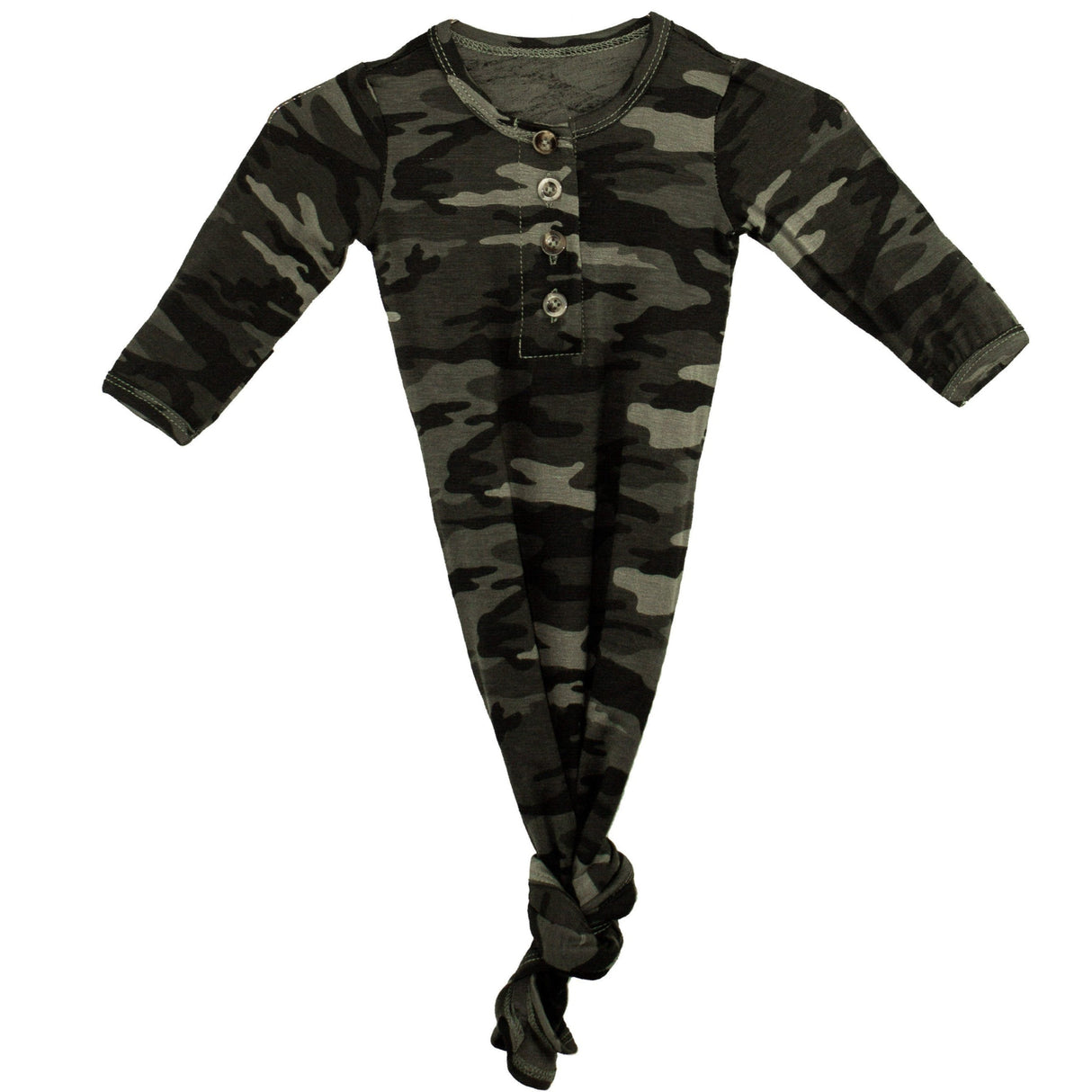 Knotted Baby Gown - Camo - HoneyBug