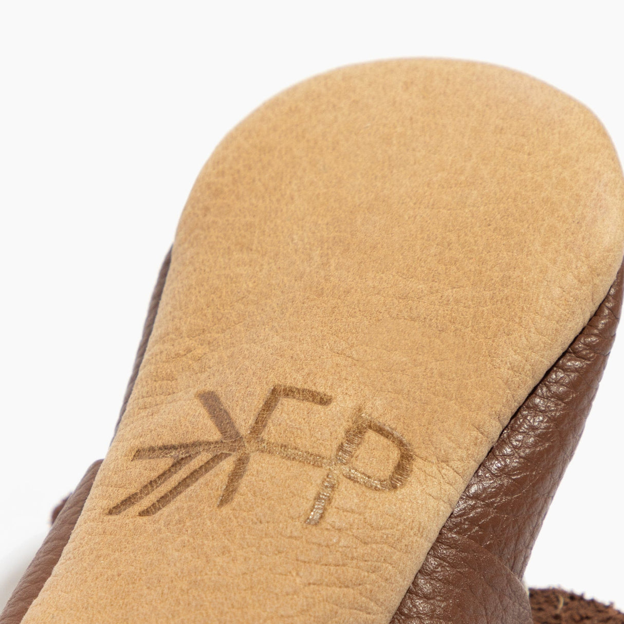 Chestnut Knotted Bow Baby Shoe - HoneyBug