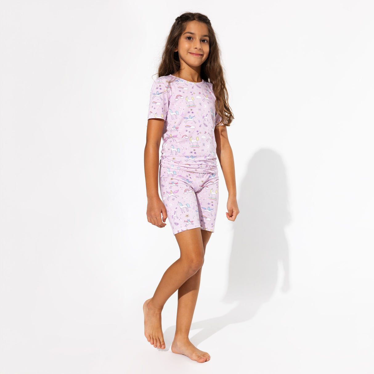 Enchanted Unicorn Bamboo Kids Pajama Short Set - HoneyBug