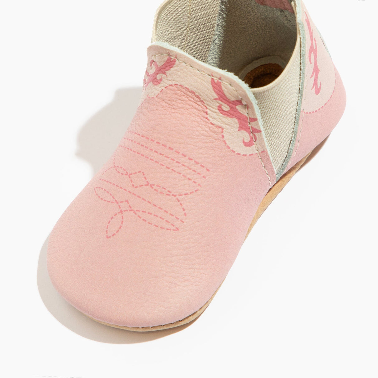Bubblegum Cowboy Chelsea Boot Baby Shoe - HoneyBug