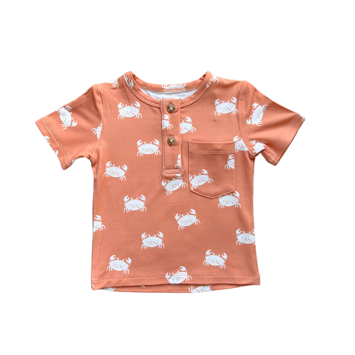 Boy's Short Sleeve Henley Shirt