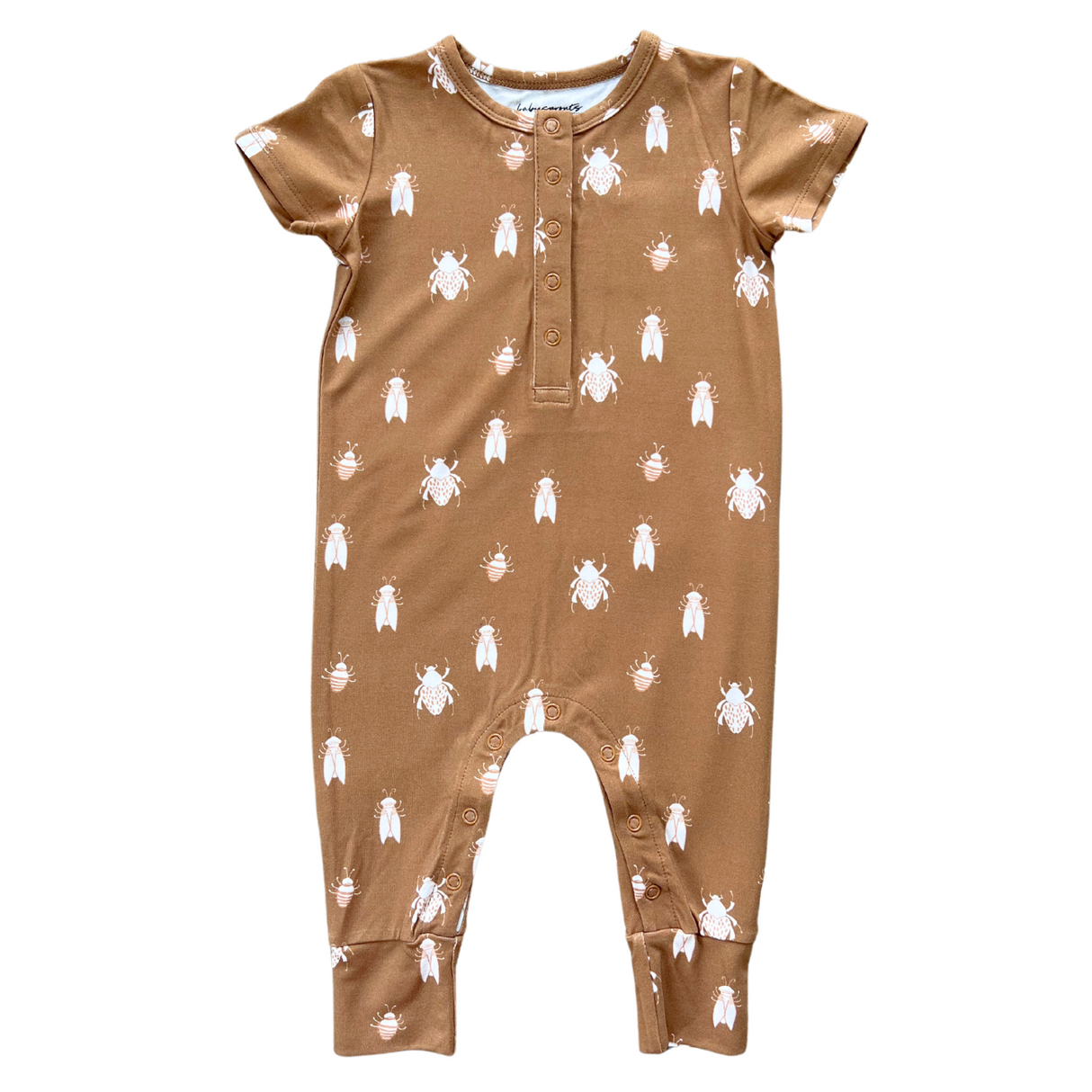 Short Sleeve Henley Romper - HoneyBug