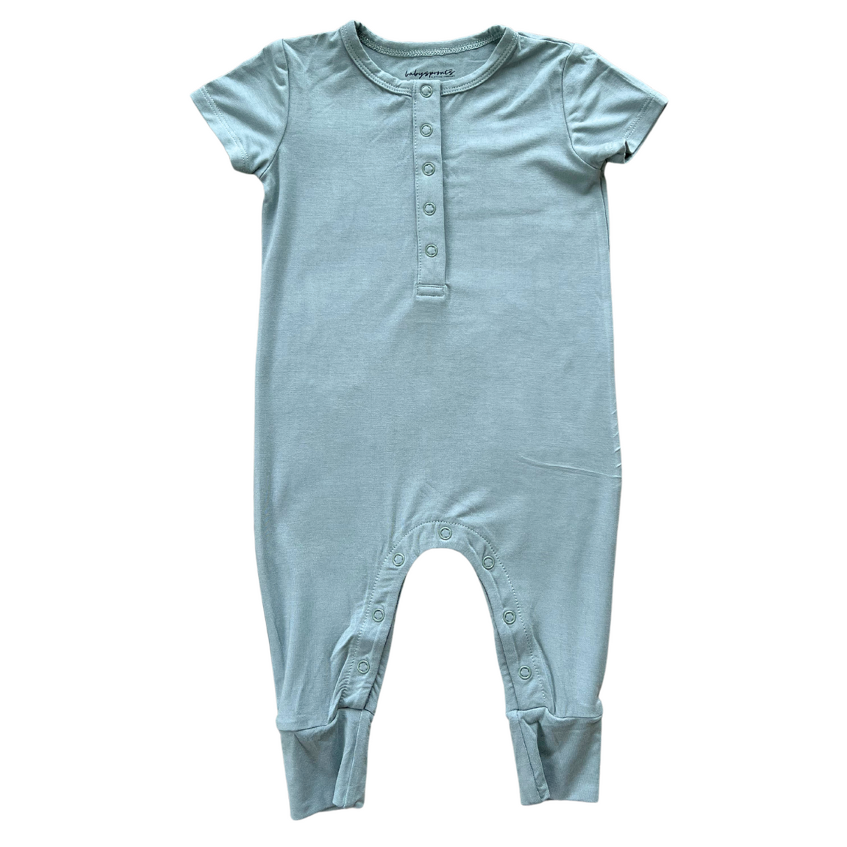 Short Sleeve Henley Romper - HoneyBug