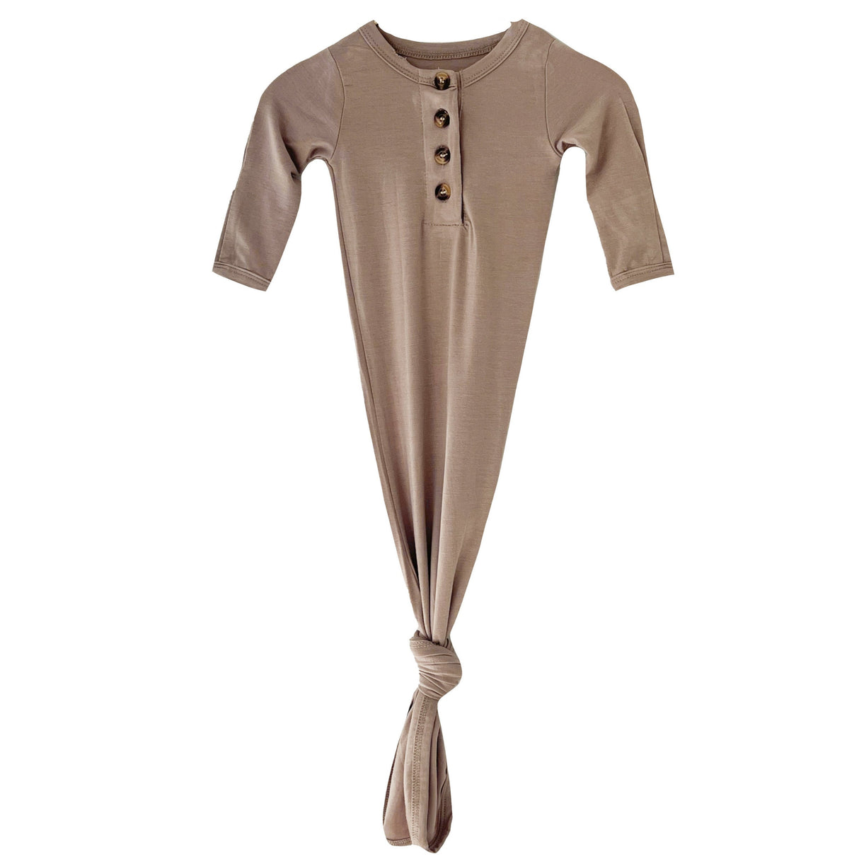 Knotted Baby Gown - Sand - HoneyBug