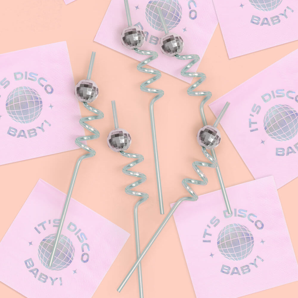 It's Disco, Baby! Straws - 16 reusable straws