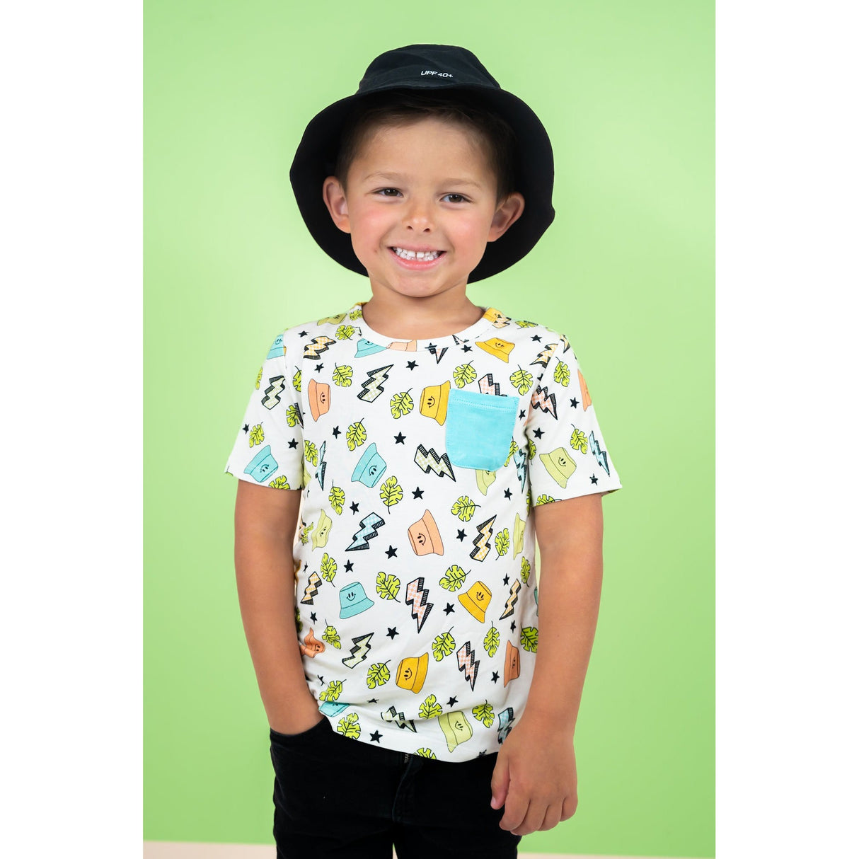 BOLTING TO THE BEACH DREAM POCKET TEE - HoneyBug