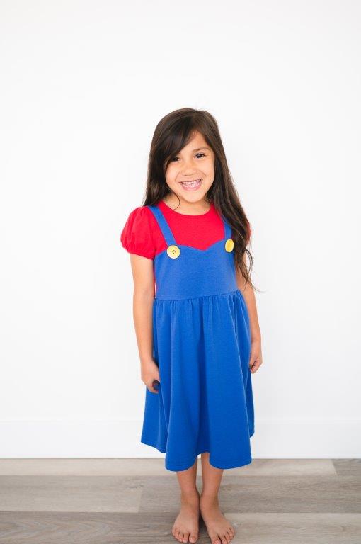 Red Super Bro Dress - HoneyBug