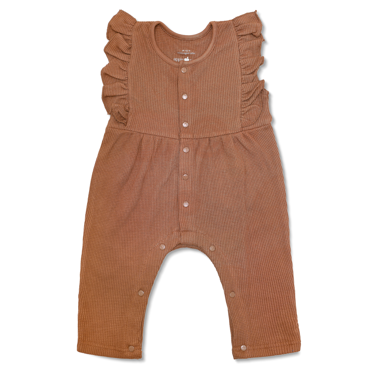 Waffle Ruffle Coverall - Caramel