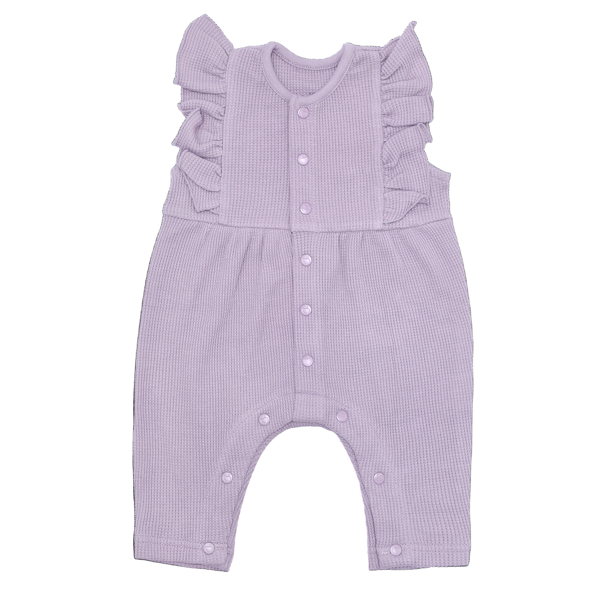 Waffle Ruffle Coverall - Lavender