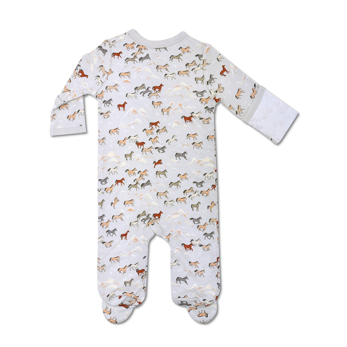 Bamboo Blend Footie - Wild Horses - HoneyBug