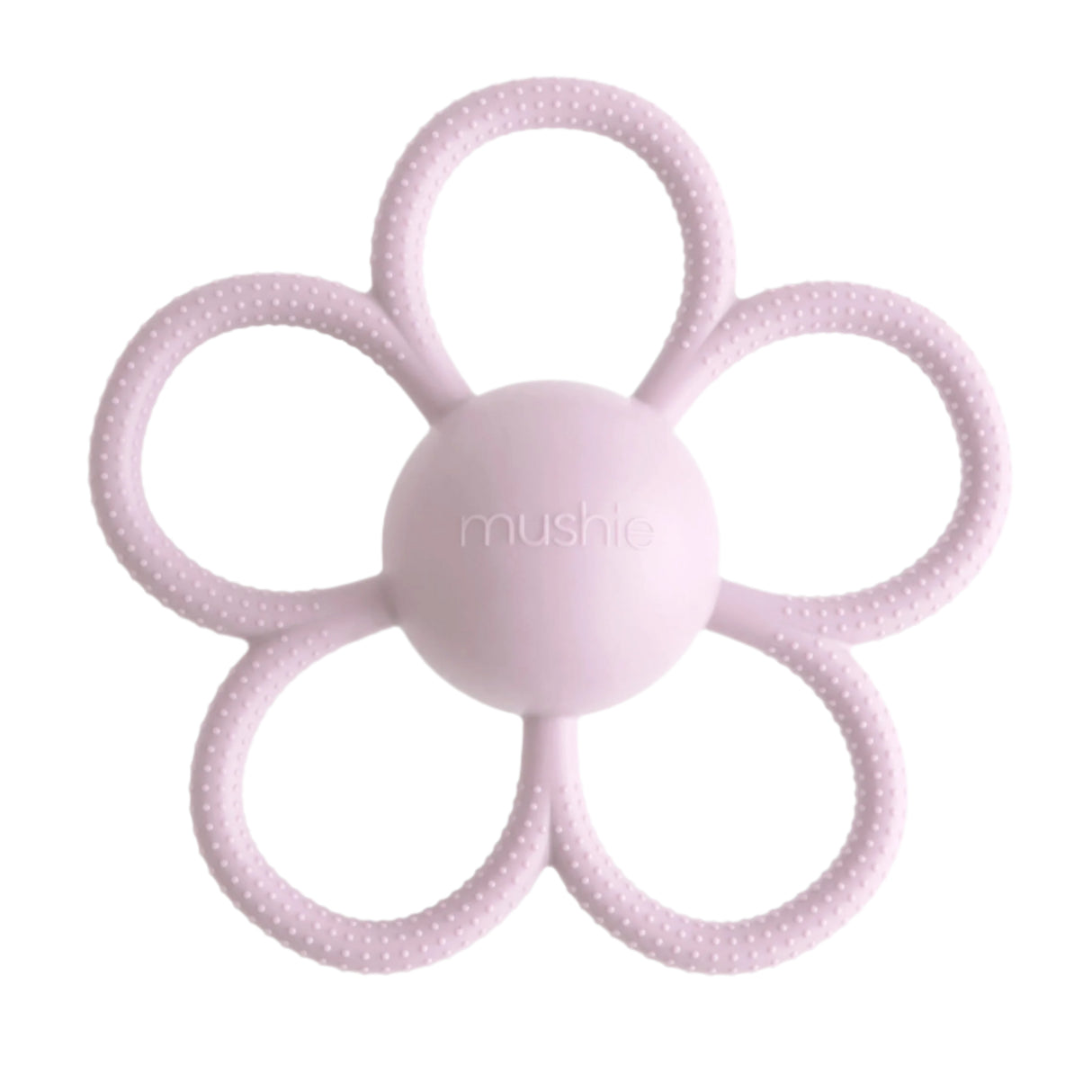 Daisy Rattle Teether - Soft Lilac - HoneyBug