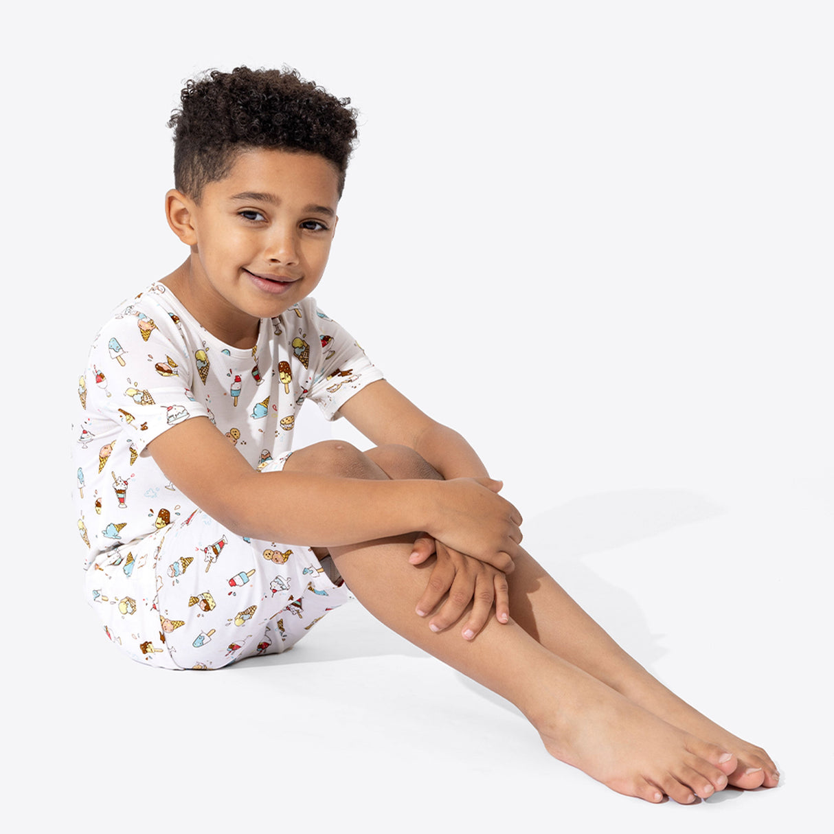 Ice Cream Bamboo Kids Pajama Short Set - HoneyBug