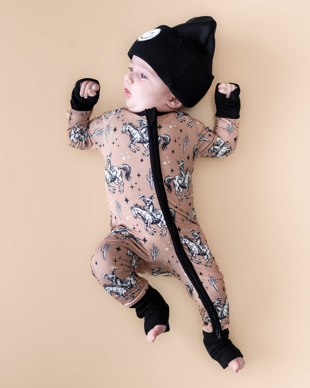 Bamboo Zip Romper | Desert Cowboy - HoneyBug