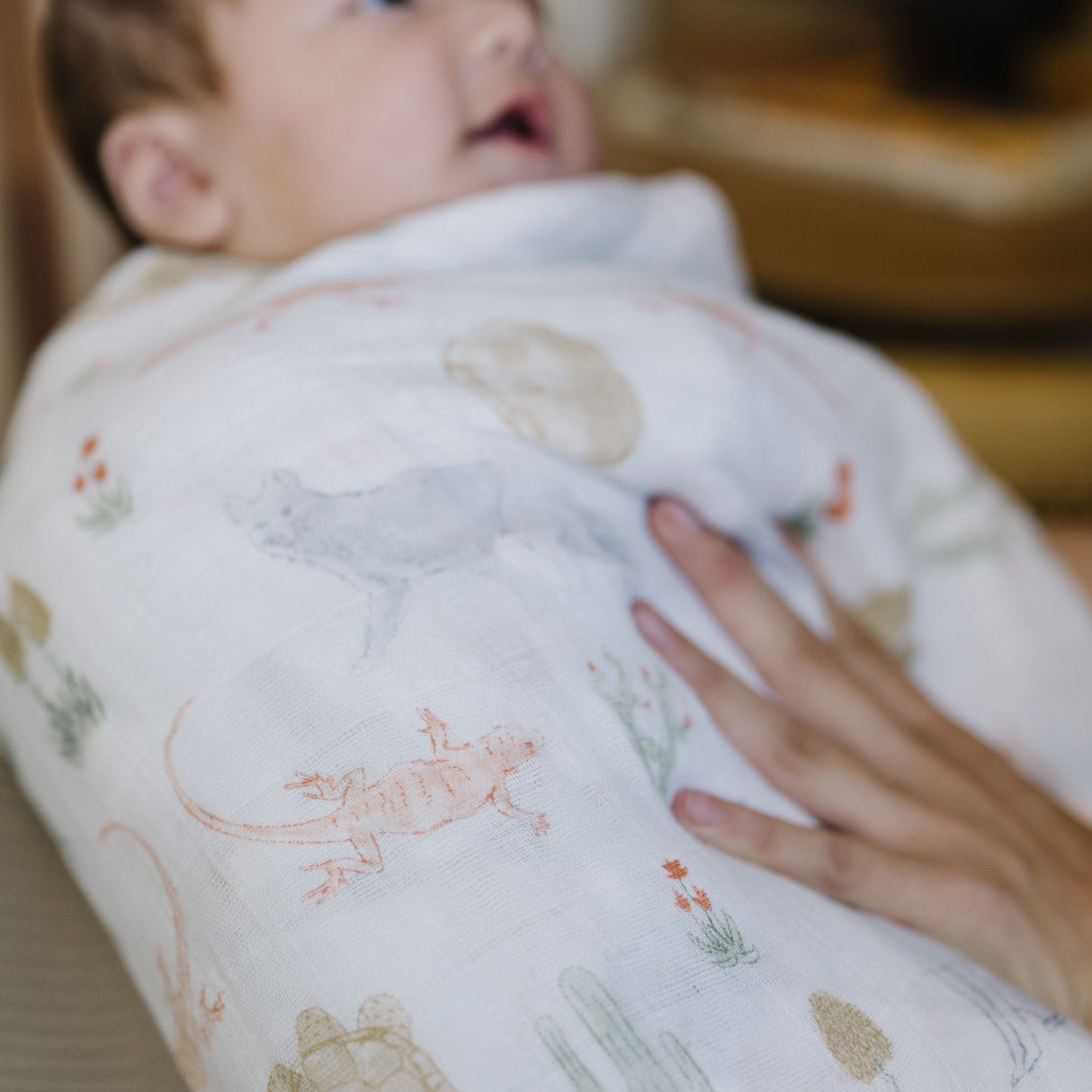Cotton Muslin Swaddle Blanket - Desert Night - HoneyBug
