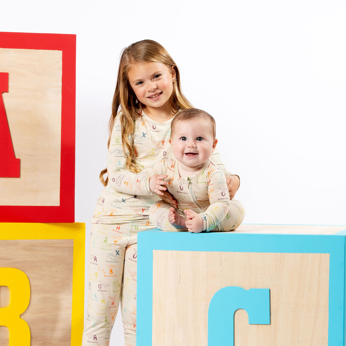 Dino ABC Bamboo Convertible Footie - HoneyBug