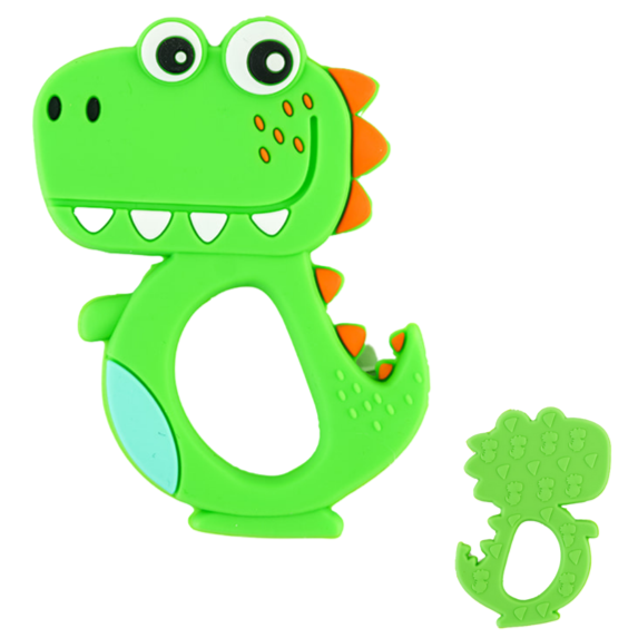 Dino Silicone Teething Toy - HoneyBug