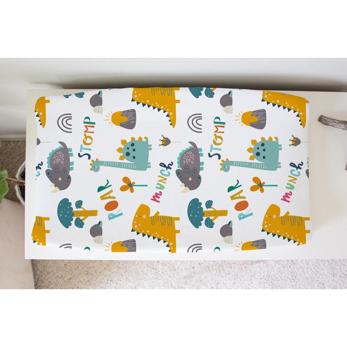 Changing Pad Cover - Dinoland - HoneyBug