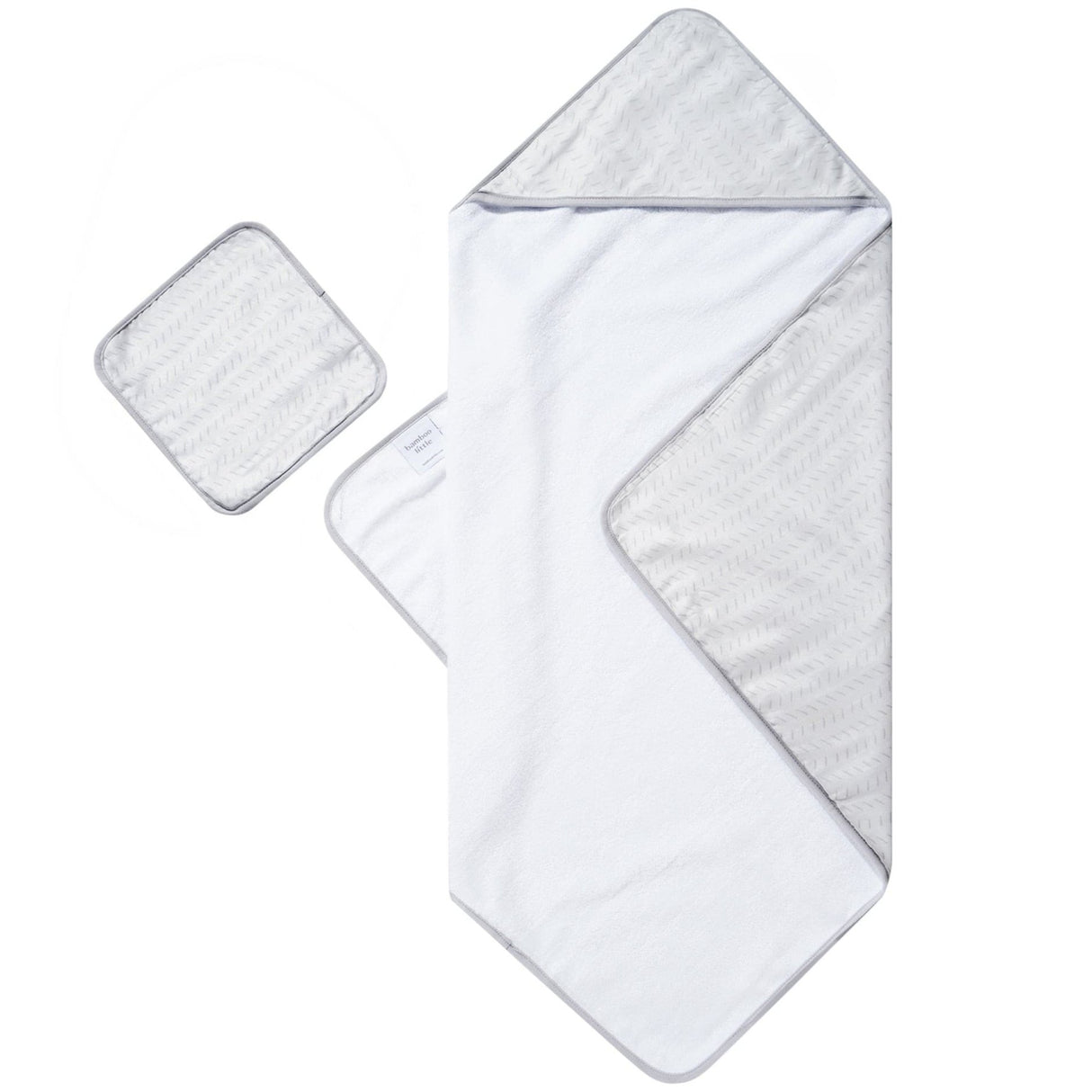Gray Dash Hooded Towel Set - HoneyBug