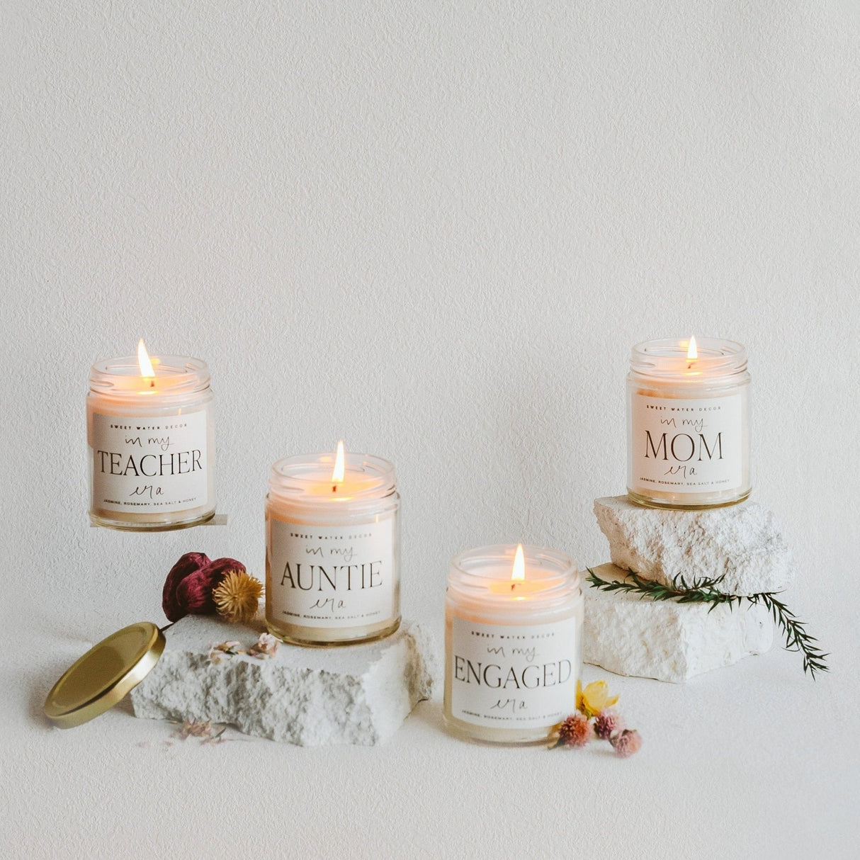 In My Mom Era Soy Candle - Clear Jar - 9 oz (Wildflowers and Salt) - HoneyBug