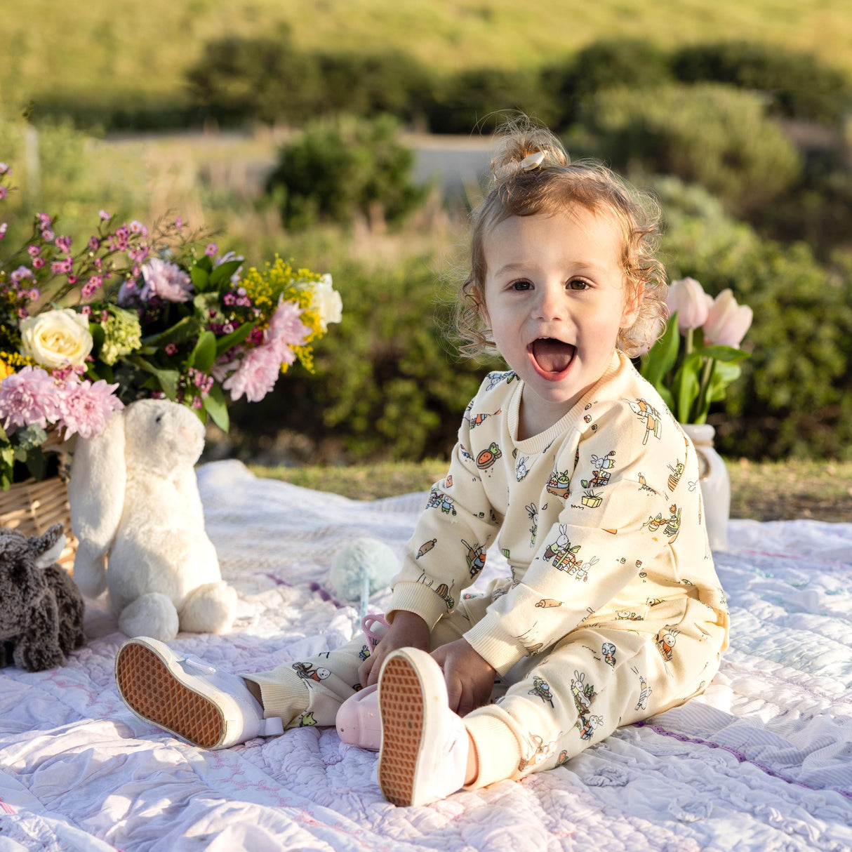 Bunny Workshop French Terry Daywear Romper - HoneyBug