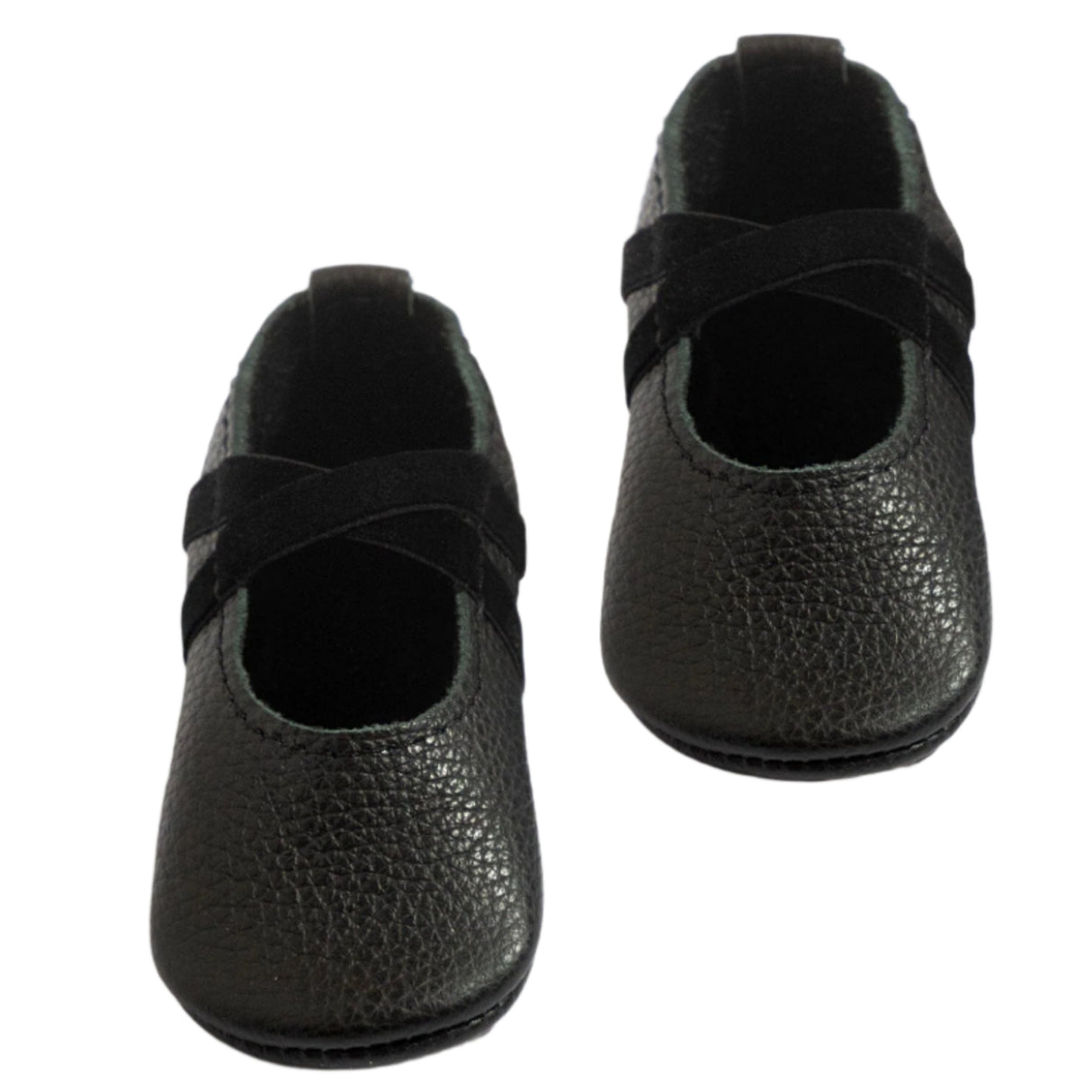 Ebony Ballet Slipper Baby Shoe - HoneyBug