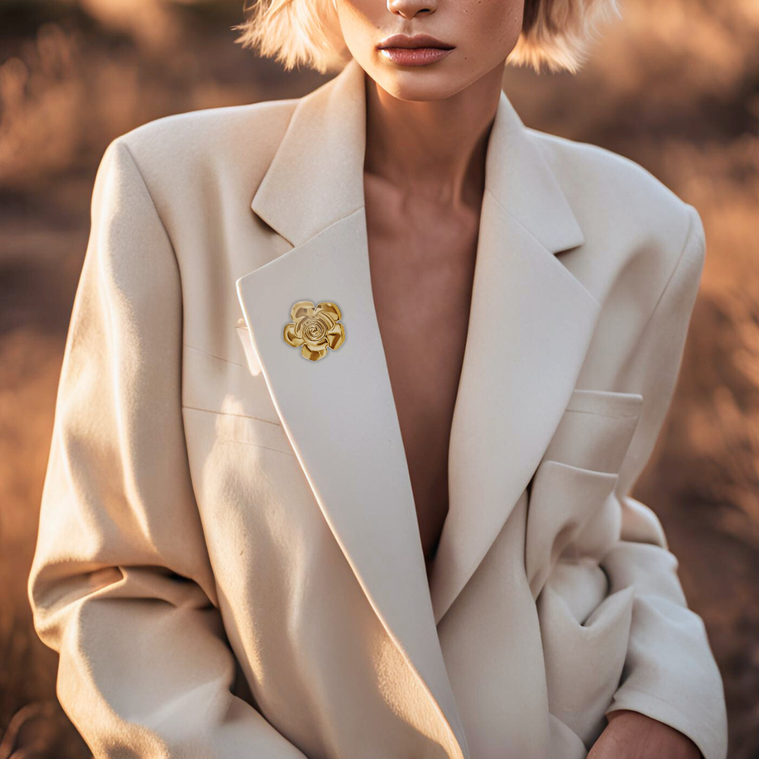 Anita Flower Brooch - HoneyBug