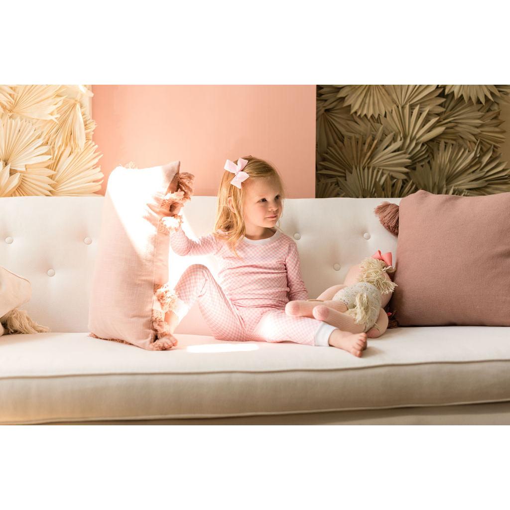 Pink Gingham Pajama Set - HoneyBug