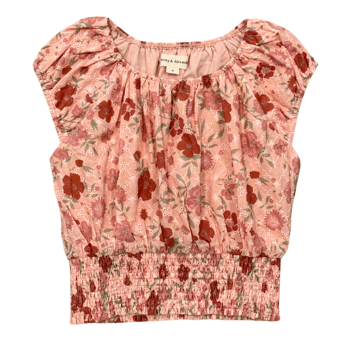 Eyelet Peasant Top