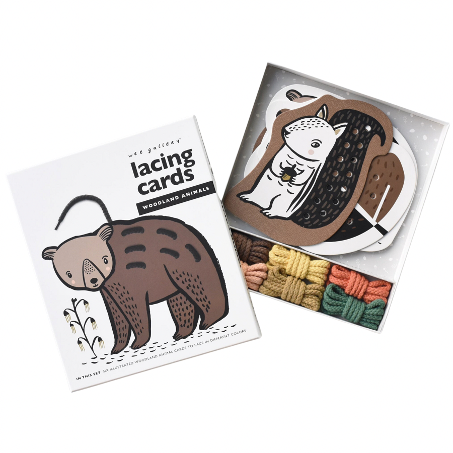 Lacing Cards - Woodland Animals - HoneyBug
