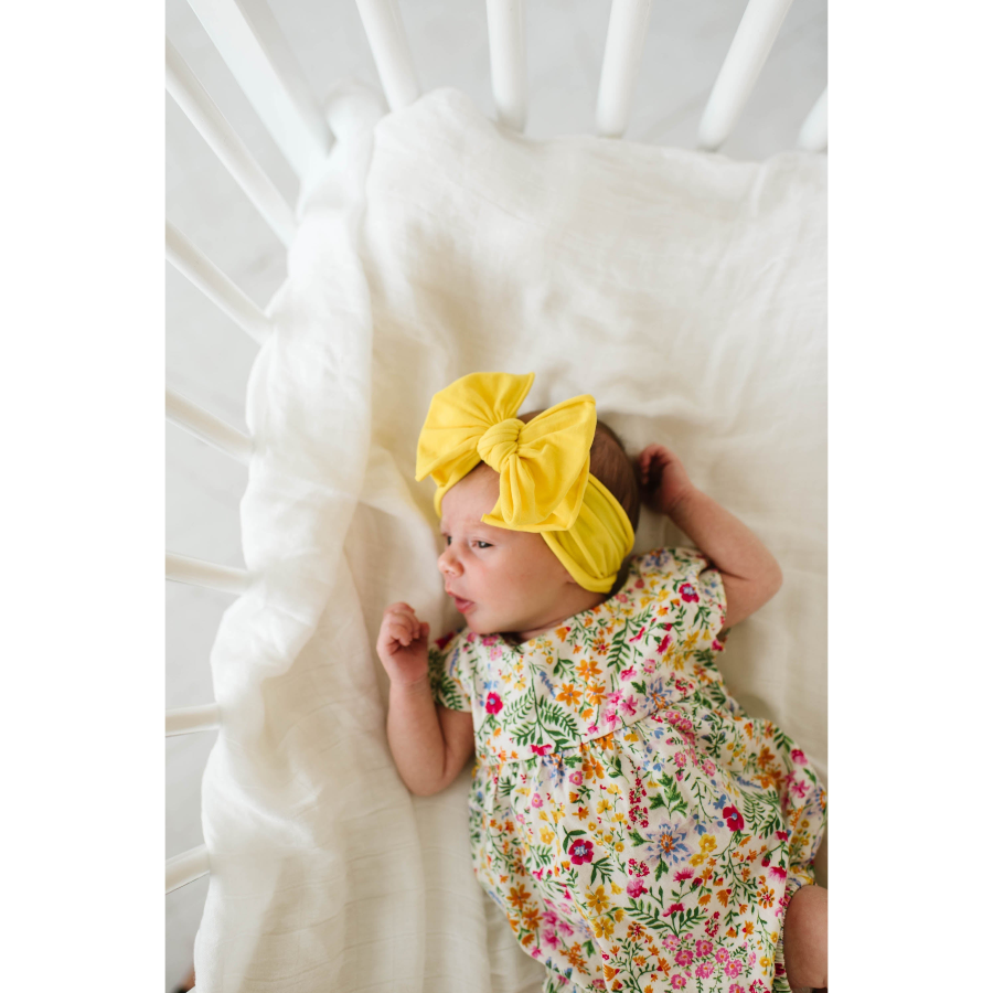 Baby Bloom Bows: Canary - HoneyBug