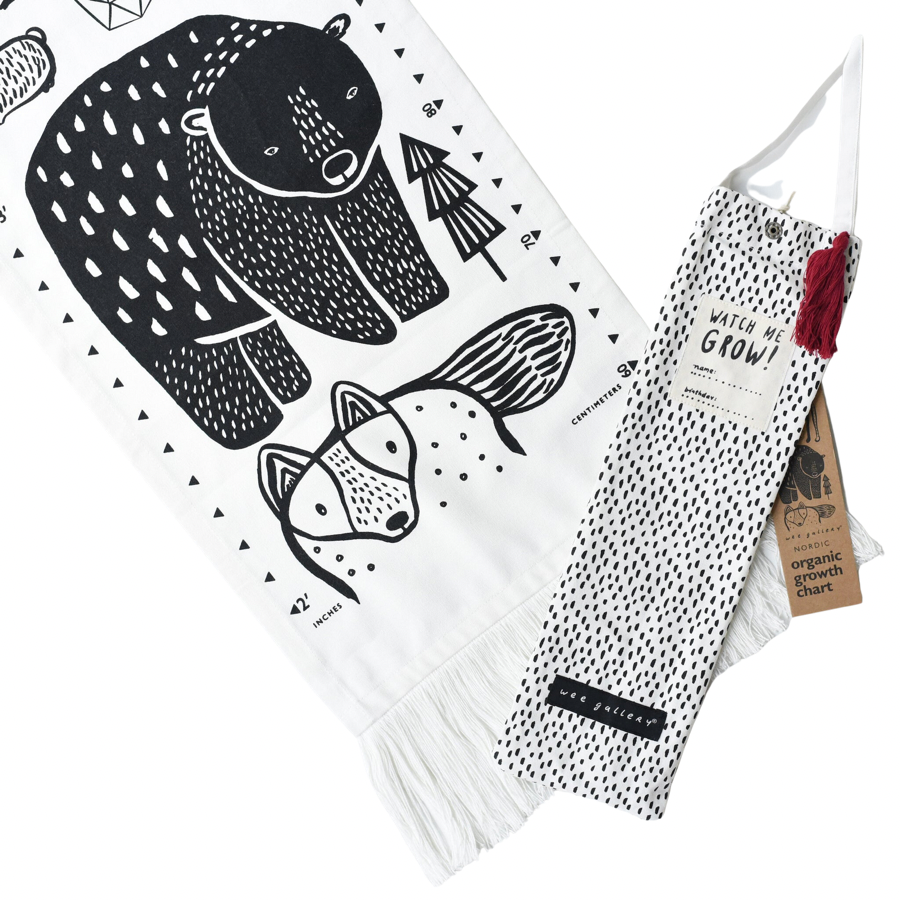 Canvas Growth Chart - Nordic - HoneyBug