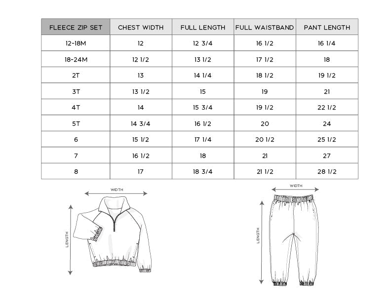 Fleece Zip Set - HoneyBug