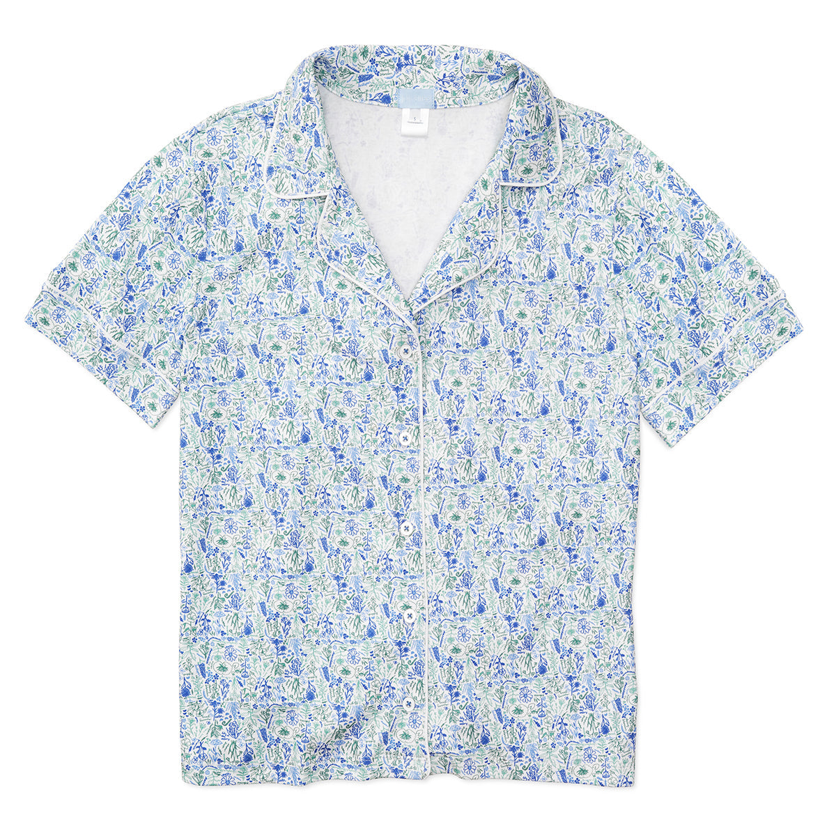 Birth Flowers Womenβs Button Polo Short Pajama Set - HoneyBug