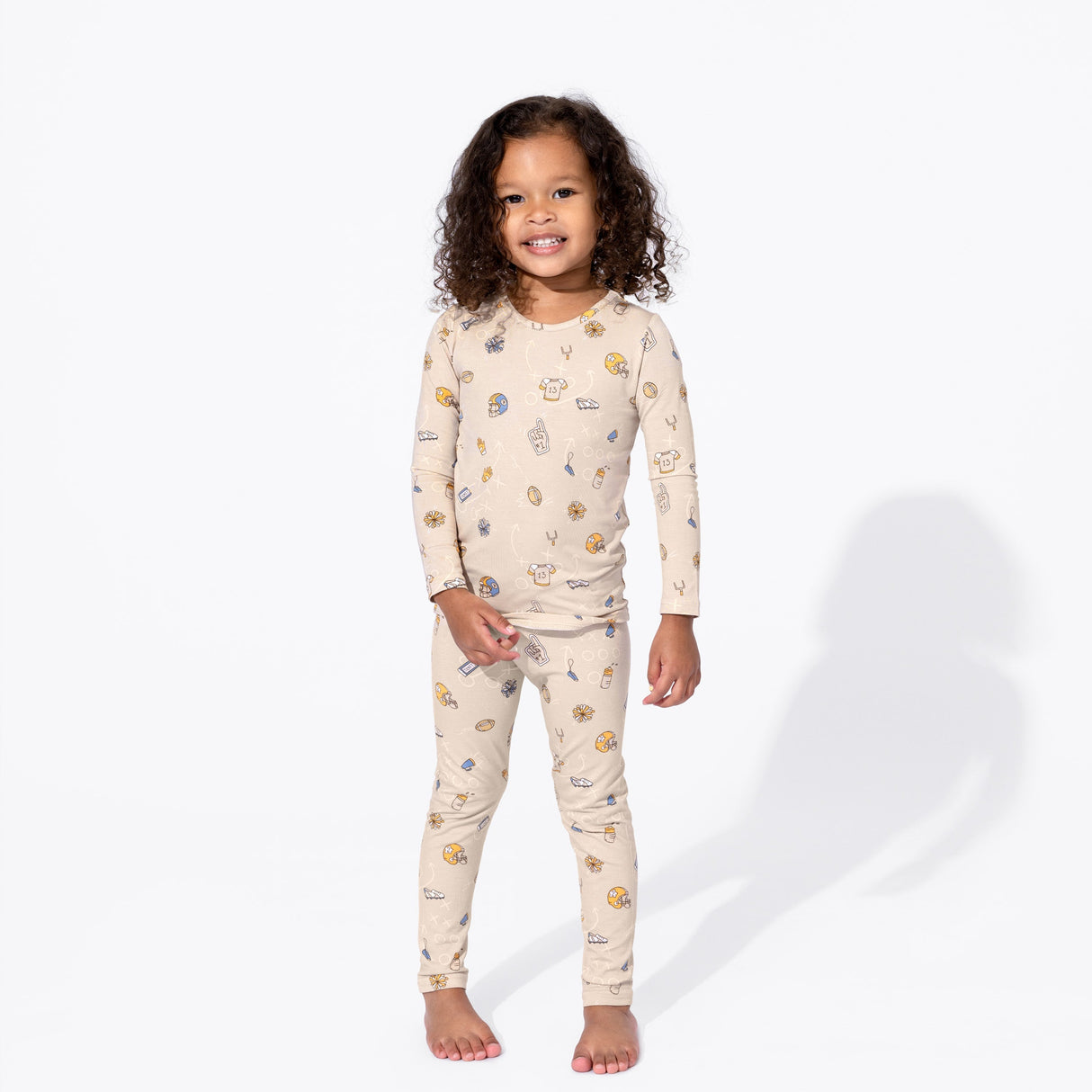 Football Bamboo Kids Pajamas - HoneyBug