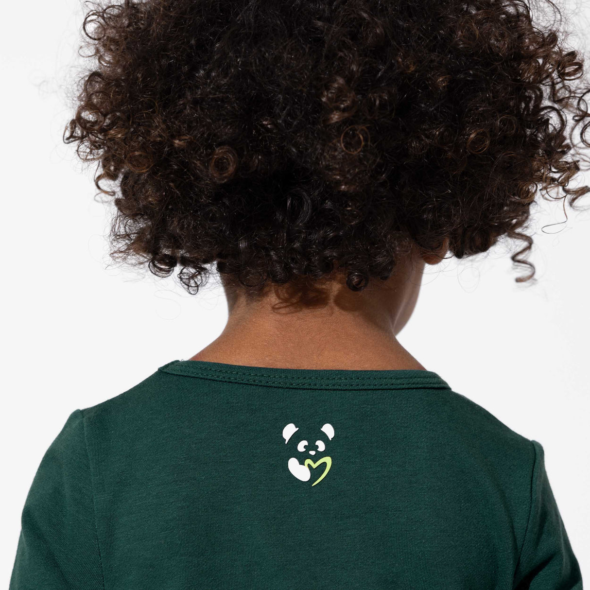 Forest Green Bamboo Terry Daywear Girls' Long Sleeve Dress - HoneyBug