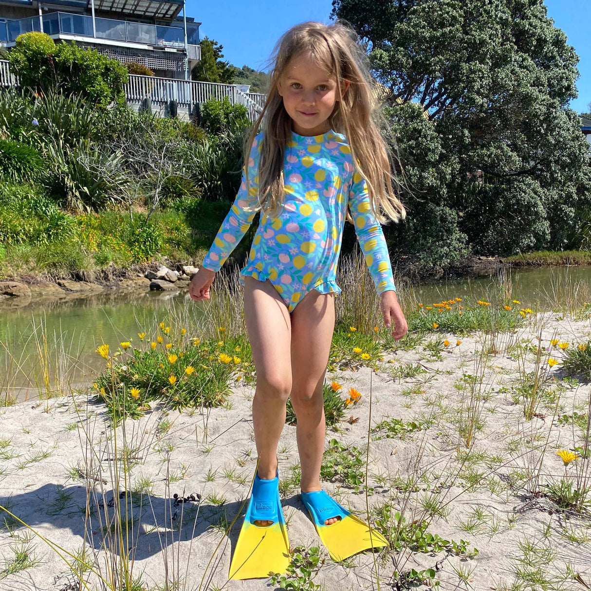 Lemon Drops LS Surf Suit - HoneyBug