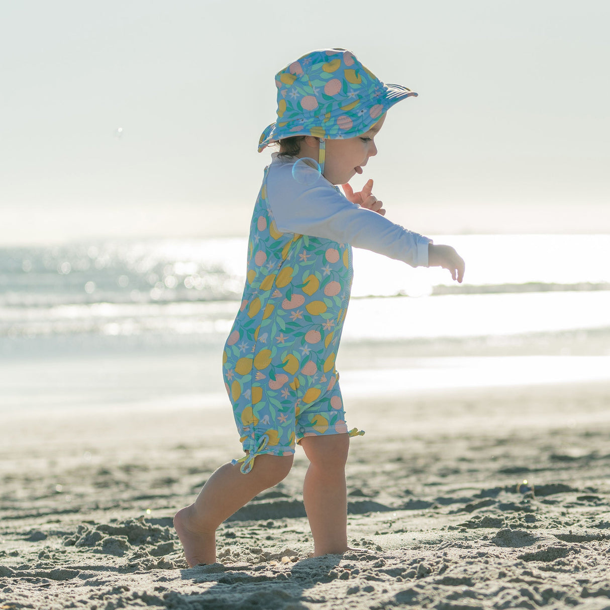 Lemon Drops LS Sunsuit - HoneyBug