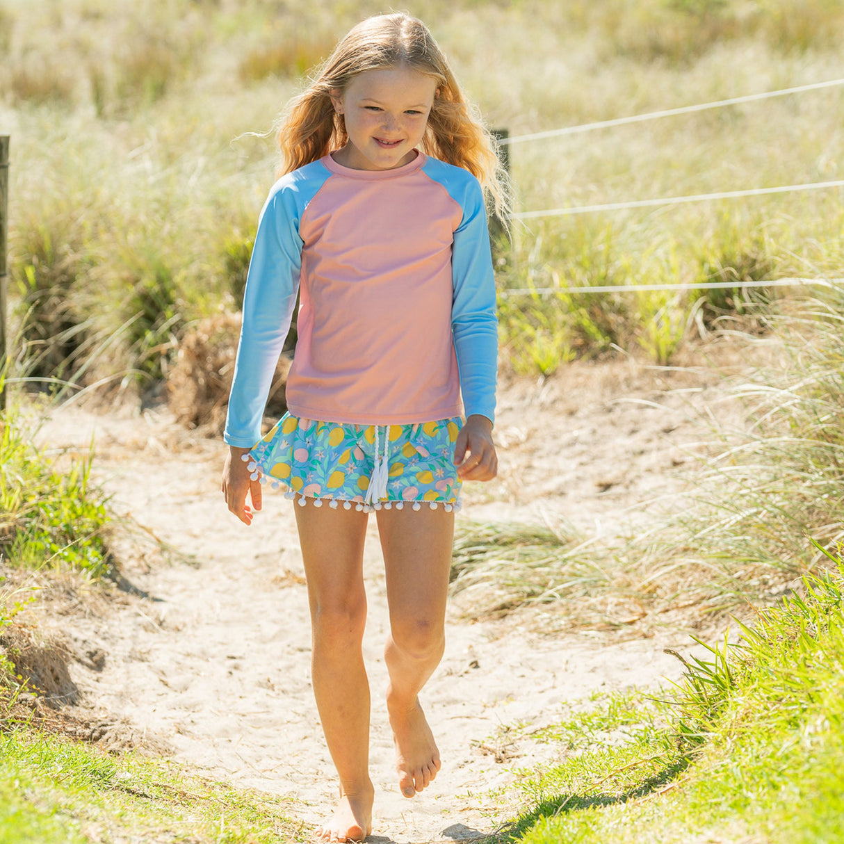 Lemon Drops Swim Shorts - HoneyBug